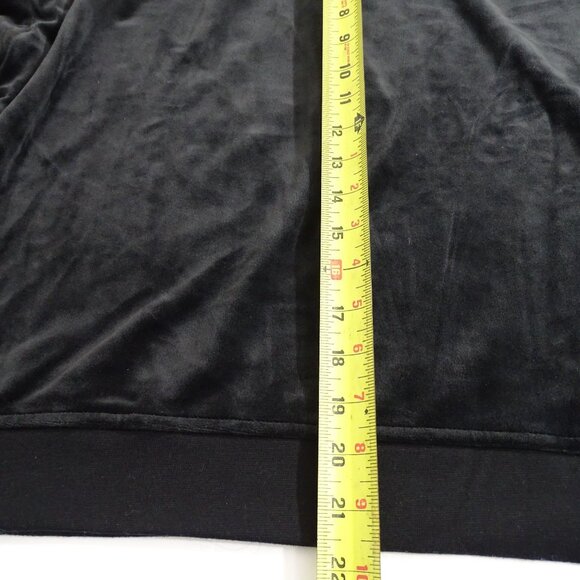 Avia Black Quarter Zip Athletic Pullover Soft Velour Jacket Women L 12 14 - Picture 8 of 9